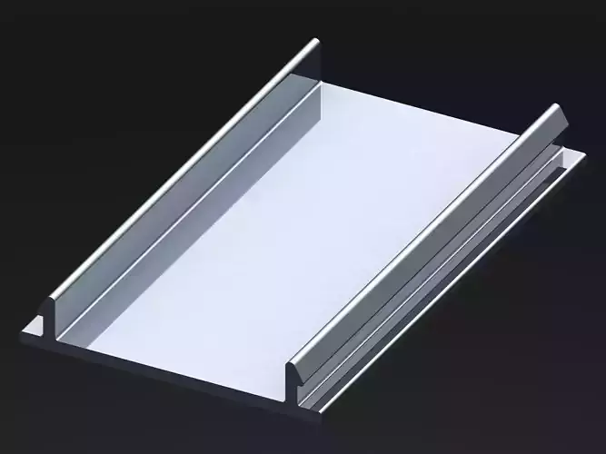 Aluminum Extruded Snap-In MOD AL-010sh Low-poly 3D model