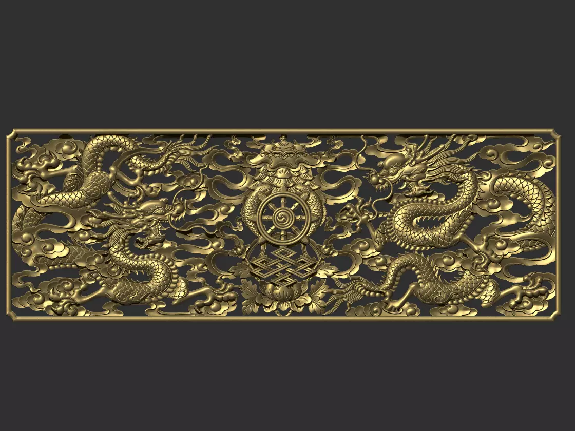 Two Dragons 3D print model_0