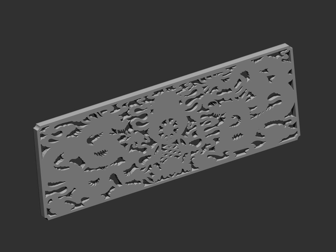 Two Dragons 3D print model_7