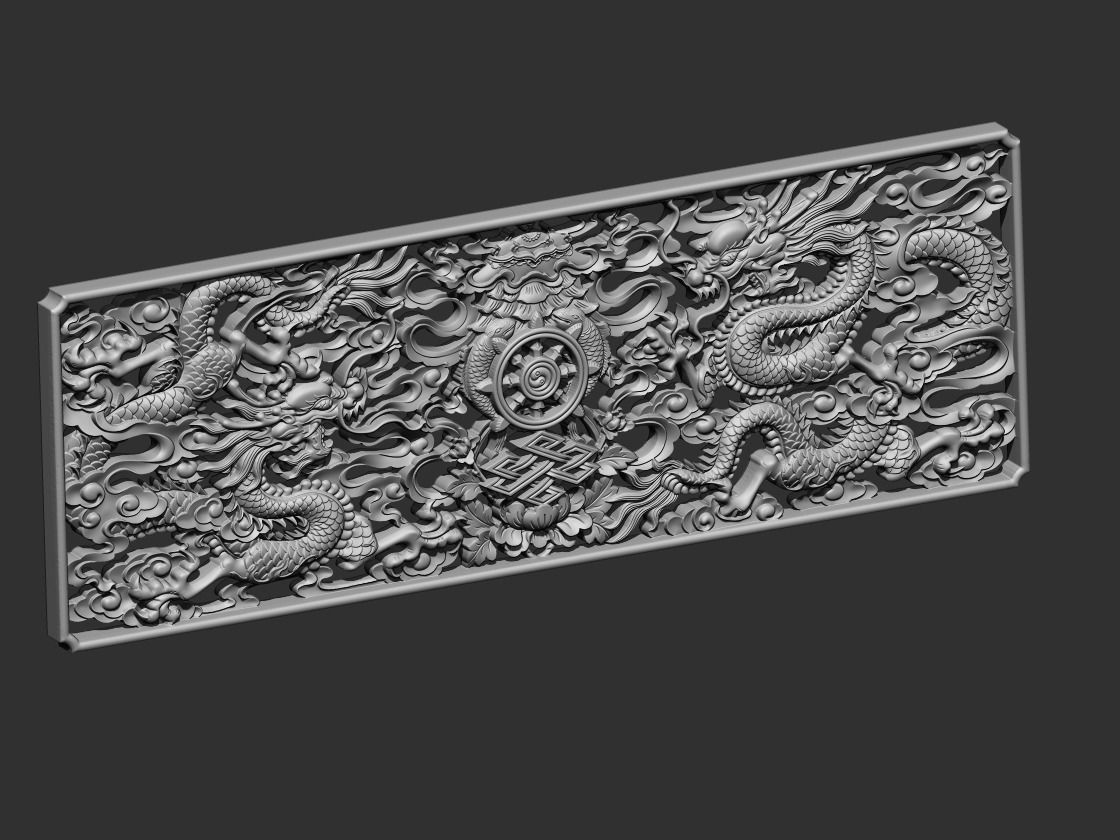 Two Dragons 3D print model_4