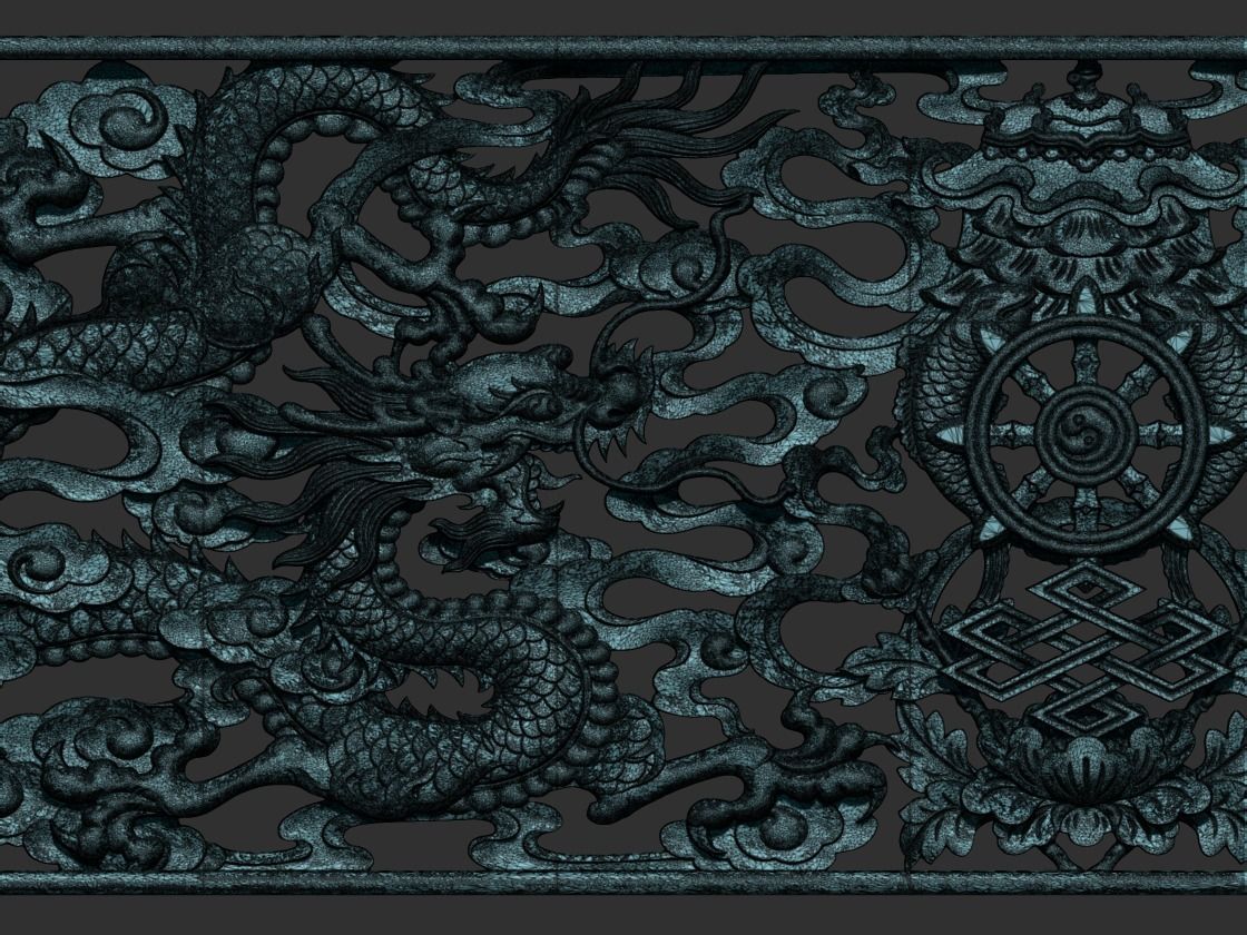 Two Dragons 3D print model_8