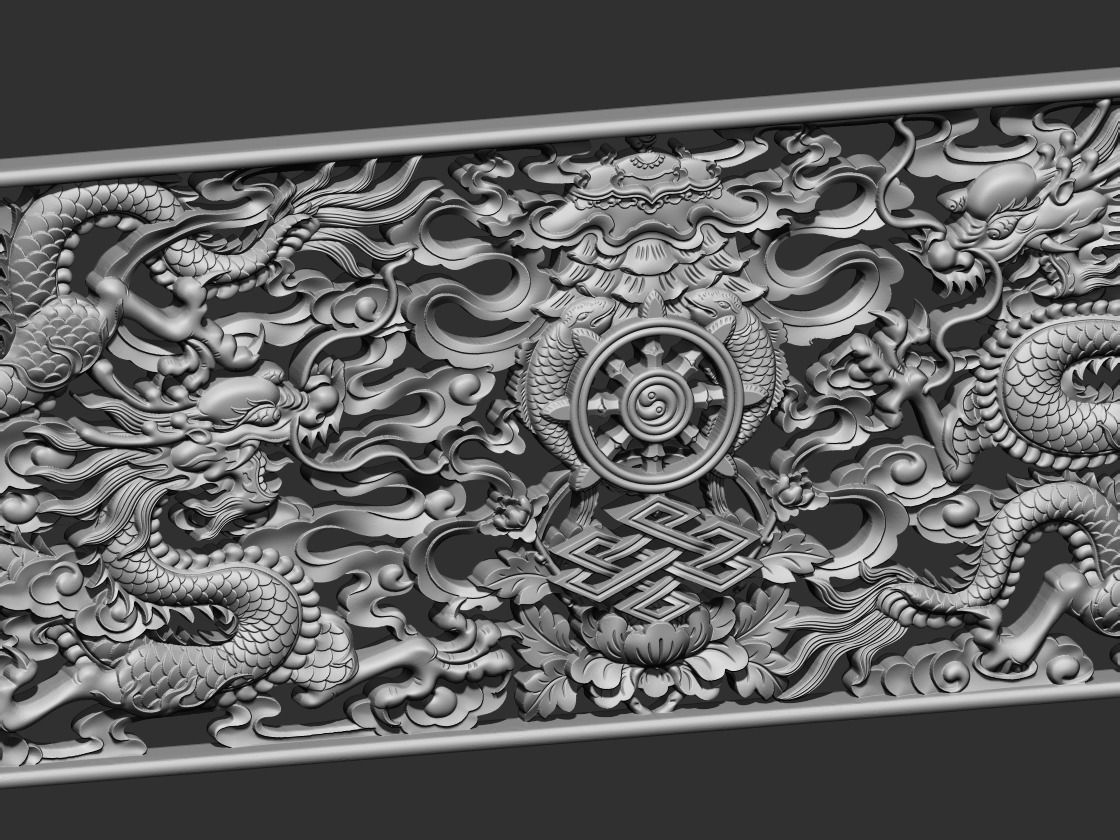 Two Dragons 3D print model_5