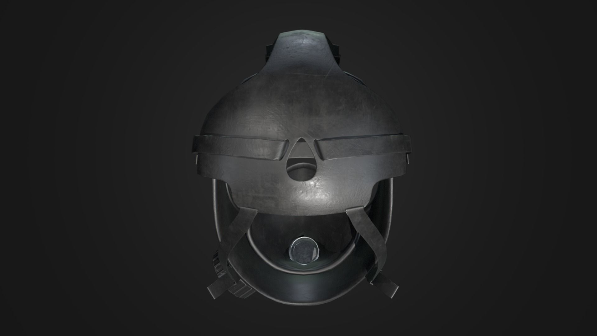 Gas Mask Low-poly 3D model_6