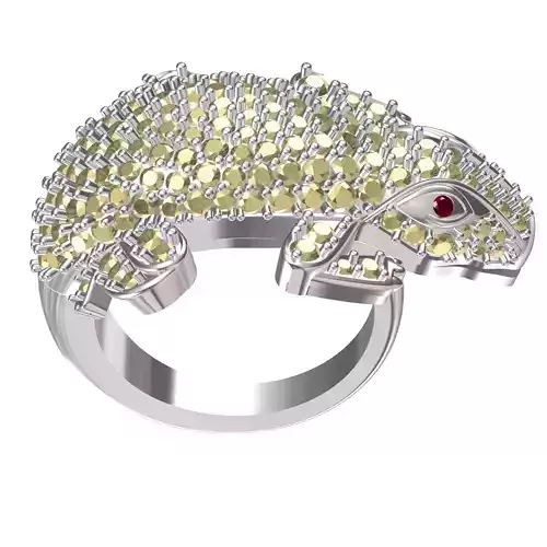 Unique Diamond Alligator Ring