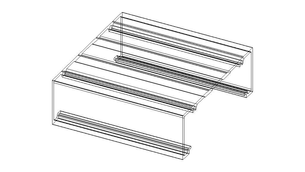 Aluminum Extruded Door Jamb w Screw MOD AL-082sh Low-poly 3D model_12