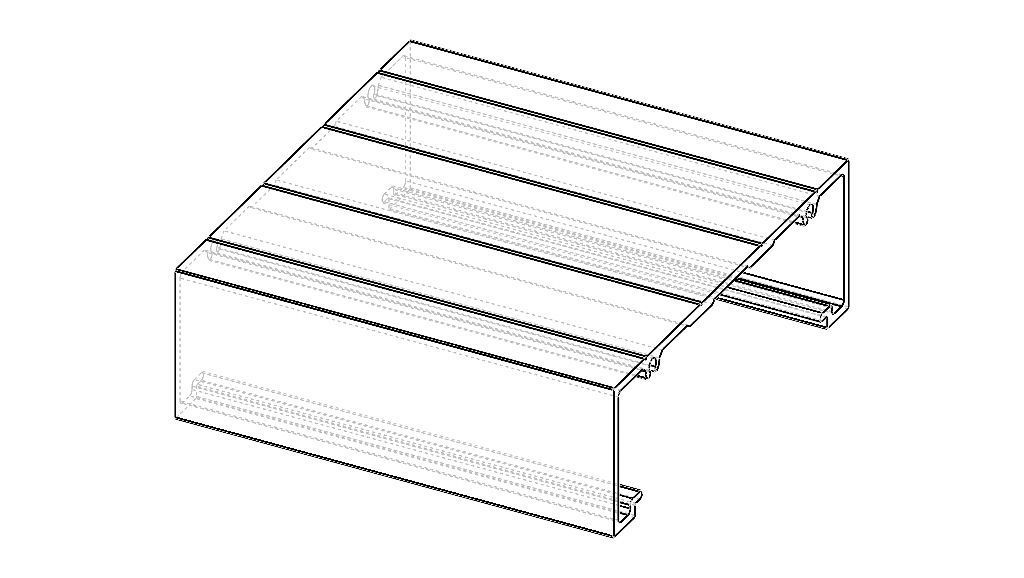 Aluminum Extruded Door Jamb w Screw MOD AL-082sh Low-poly 3D model_11