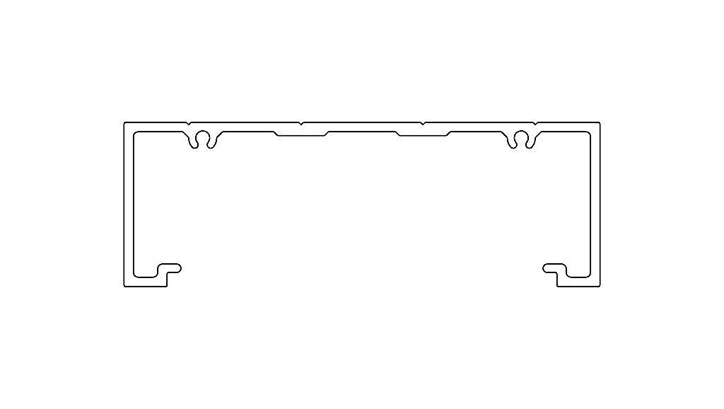 Aluminum Extruded Door Jamb w Screw MOD AL-082sh Low-poly 3D model_5