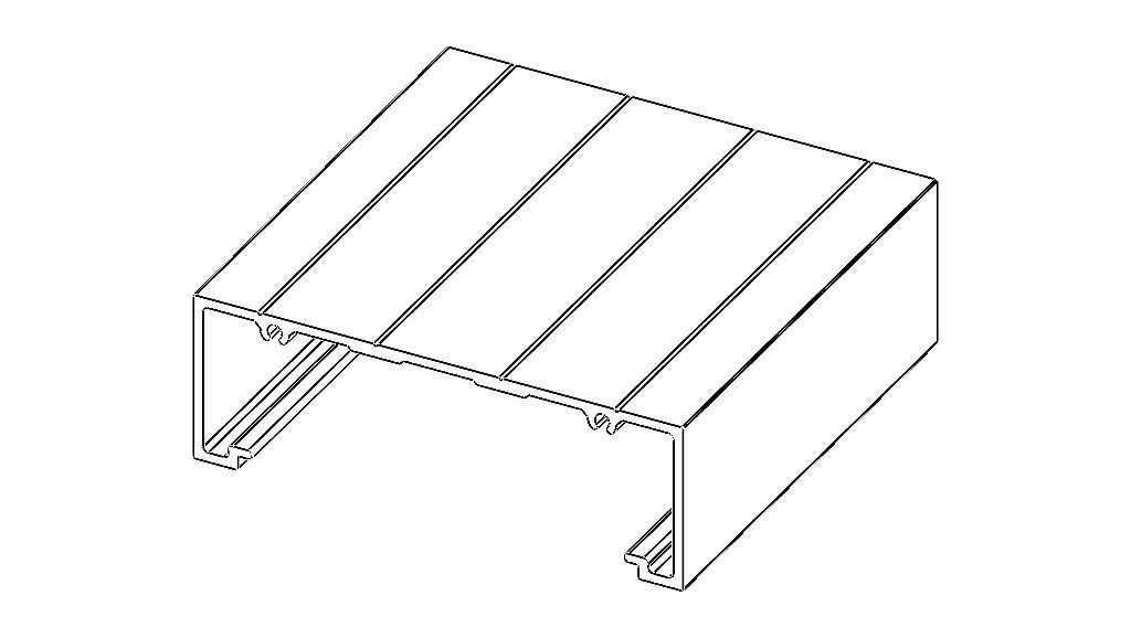 Aluminum Extruded Door Jamb w Screw MOD AL-082sh Low-poly 3D model_2