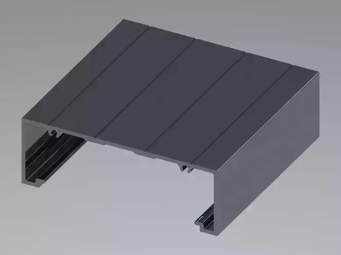 Aluminum Extruded Door Jamb w Screw MOD AL-082sh Low-poly 3D model