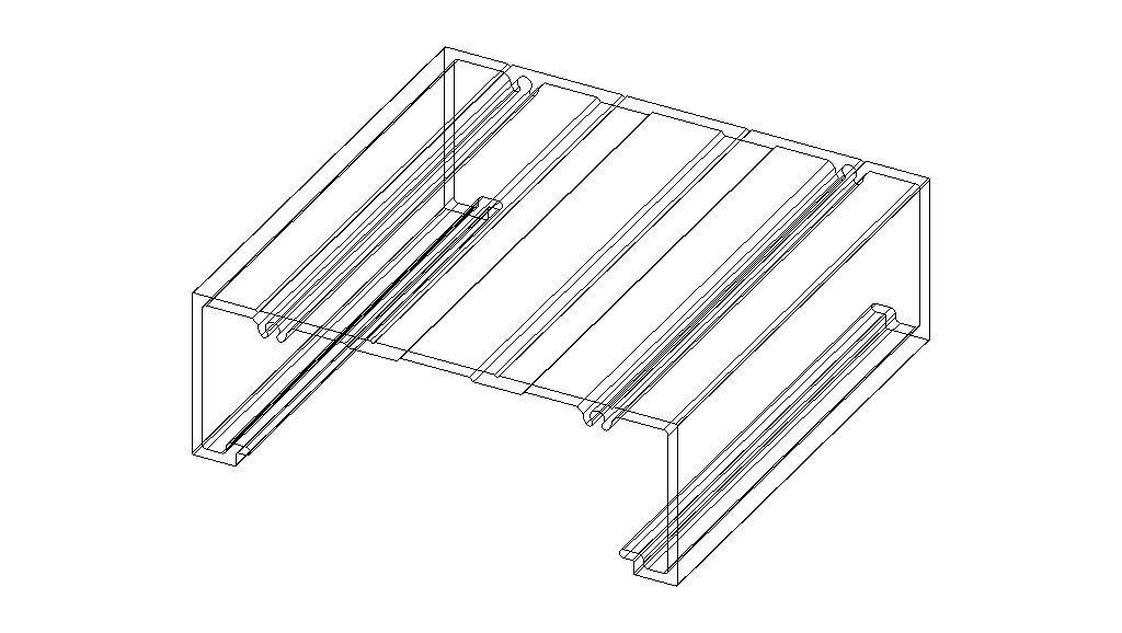 Aluminum Extruded Door Jamb w Screw MOD AL-082sh Low-poly 3D model_4