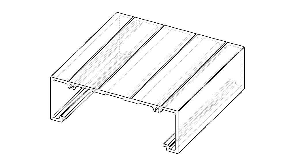 Aluminum Extruded Door Jamb w Screw MOD AL-082sh Low-poly 3D model_3