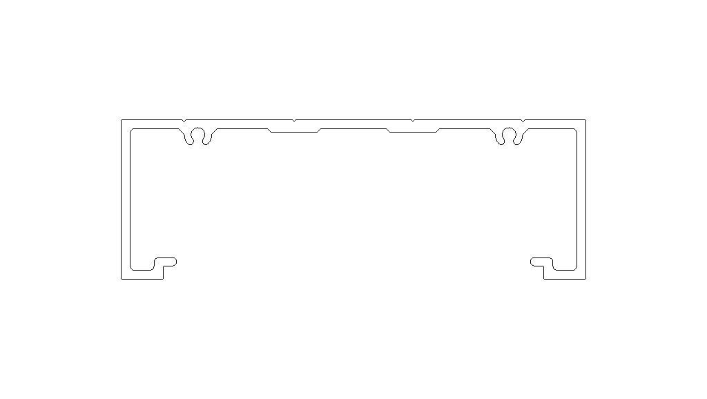 Aluminum Extruded Door Jamb w Screw MOD AL-082sh Low-poly 3D model_6