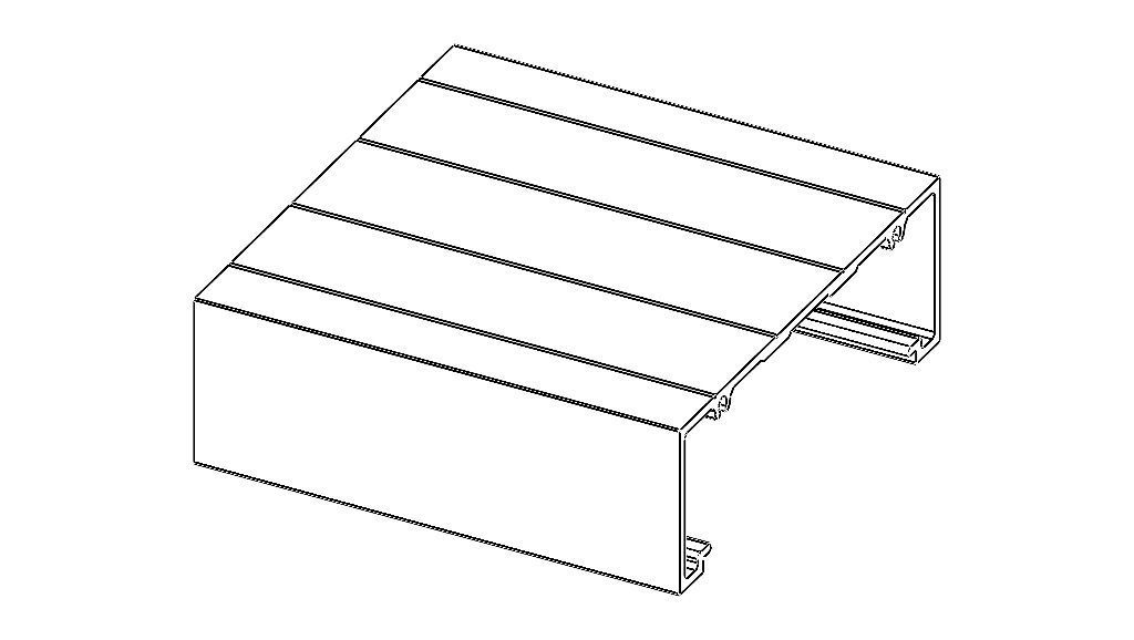 Aluminum Extruded Door Jamb w Screw MOD AL-082sh Low-poly 3D model_10