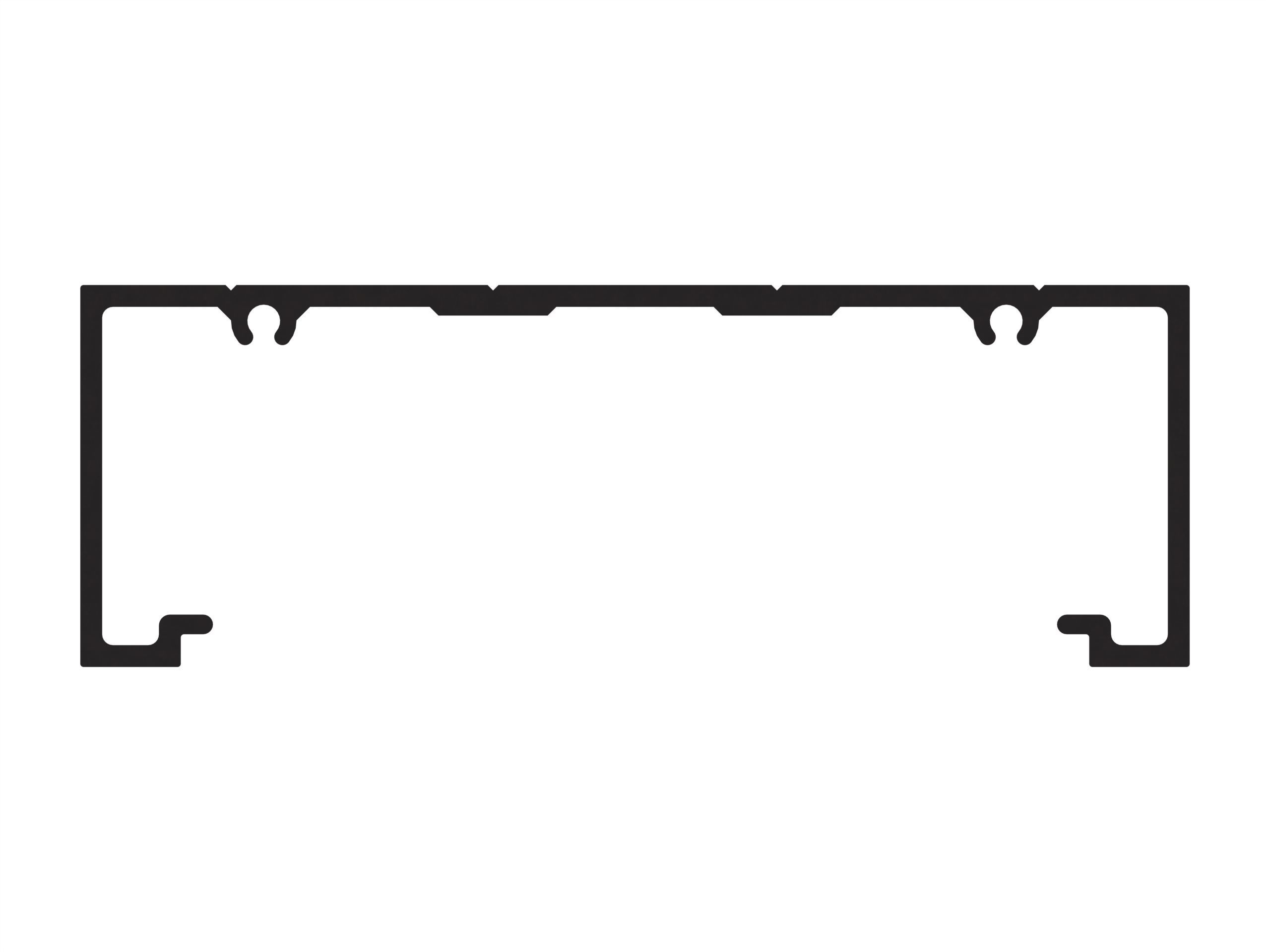 Aluminum Extruded Door Jamb w Screw MOD AL-082sh Low-poly 3D model_1
