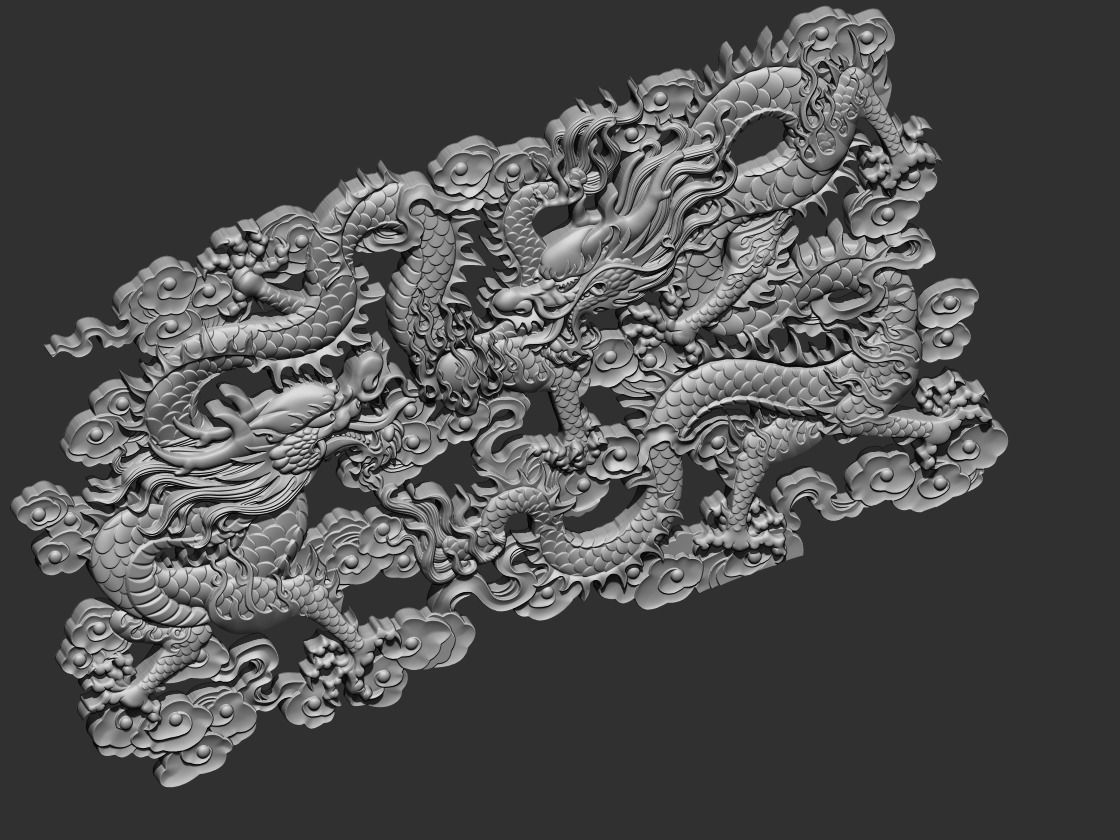 Dragons gold 3D print model_7