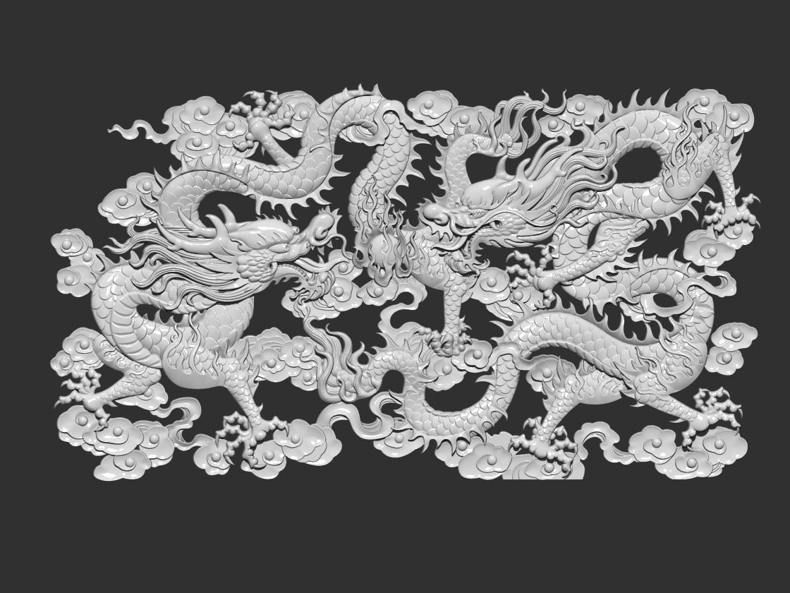 Dragons gold 3D print model_2