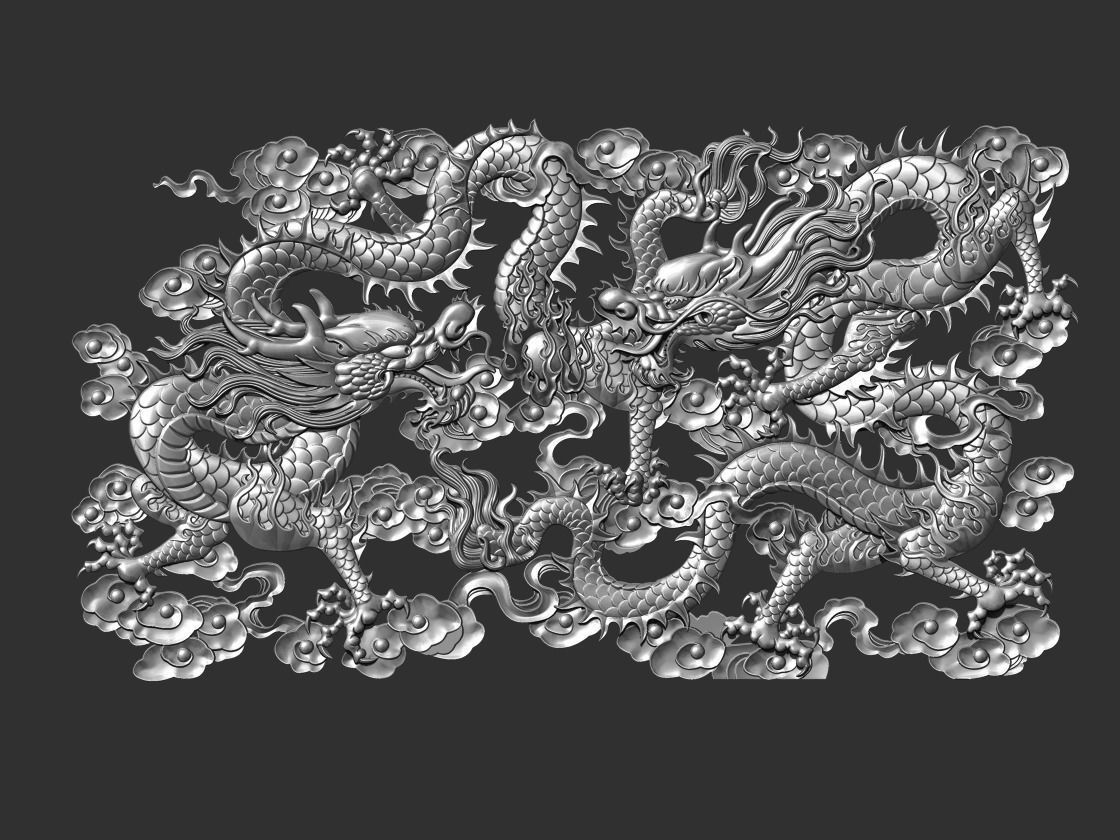 Dragons gold 3D print model_1