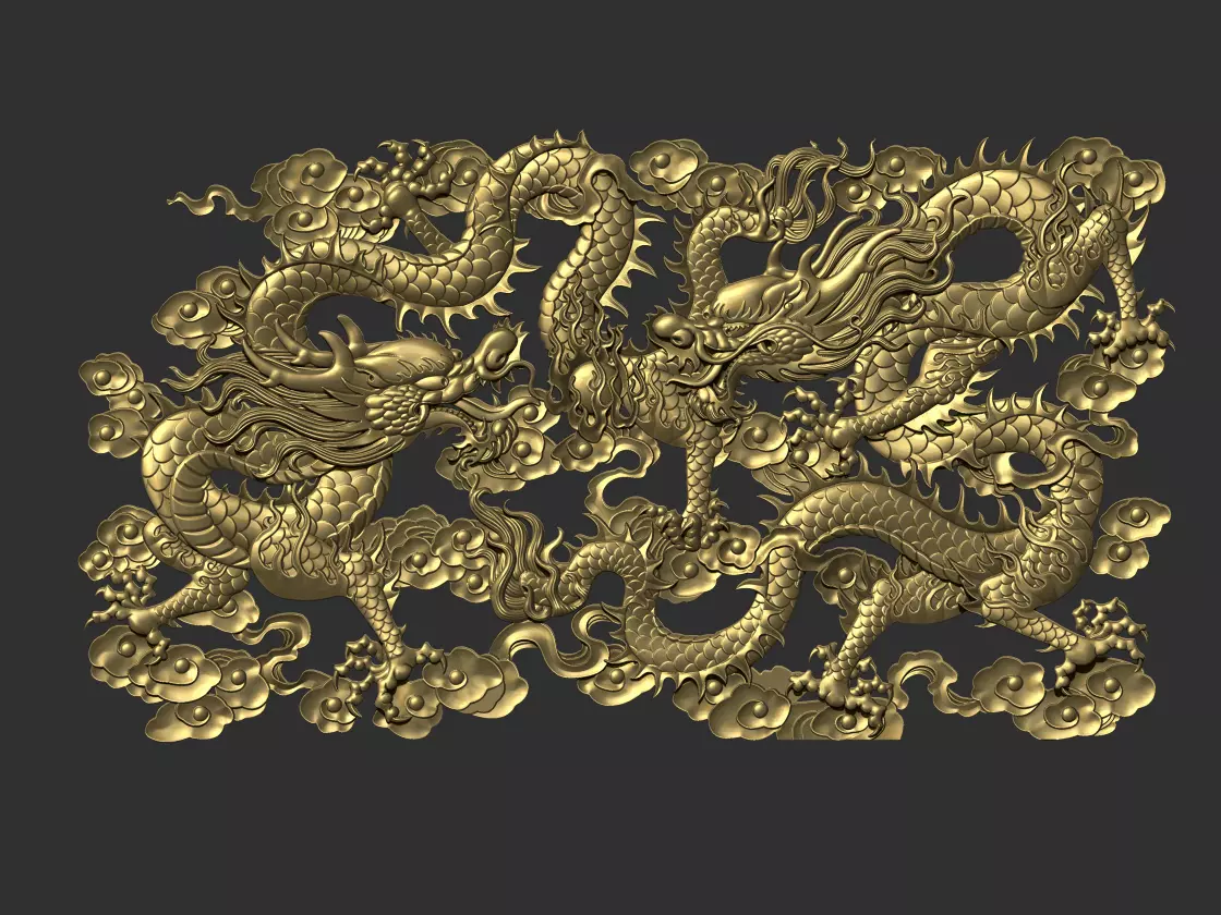 Dragons gold 3D print model_0