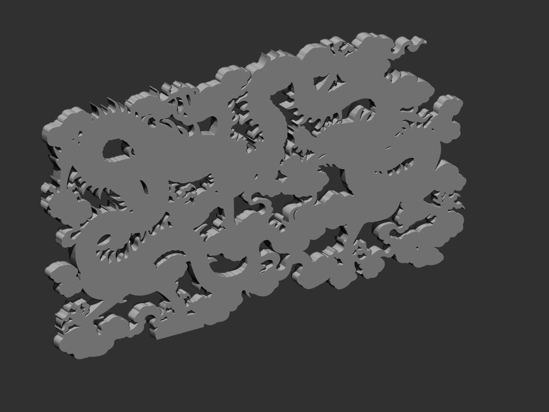 Dragons gold 3D print model_8