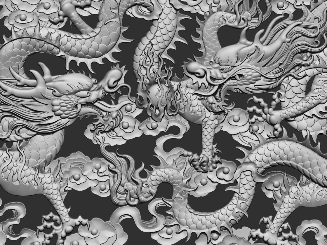 Dragons gold 3D print model_4