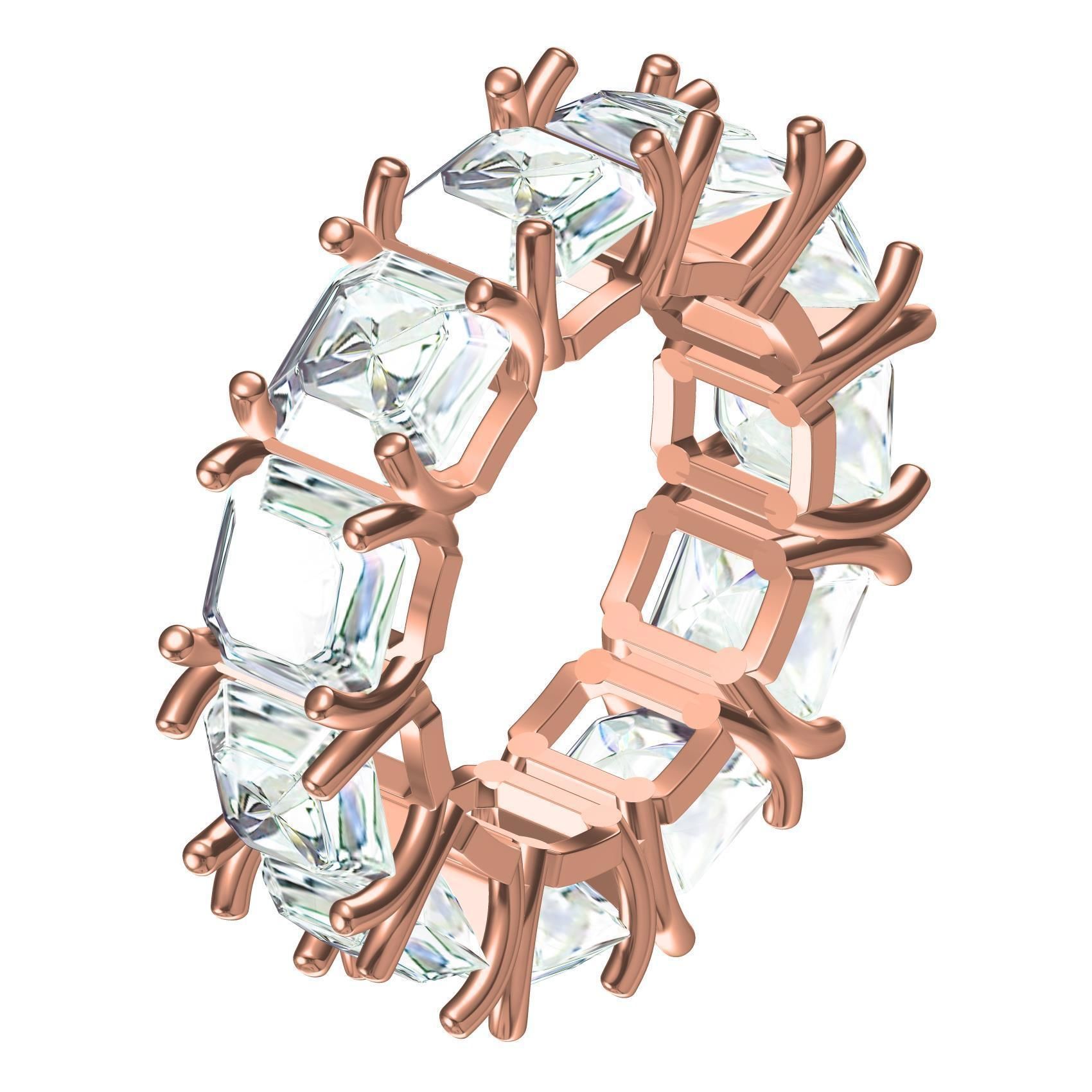 Emerald Gemstone Eternity Band 3D print model_5