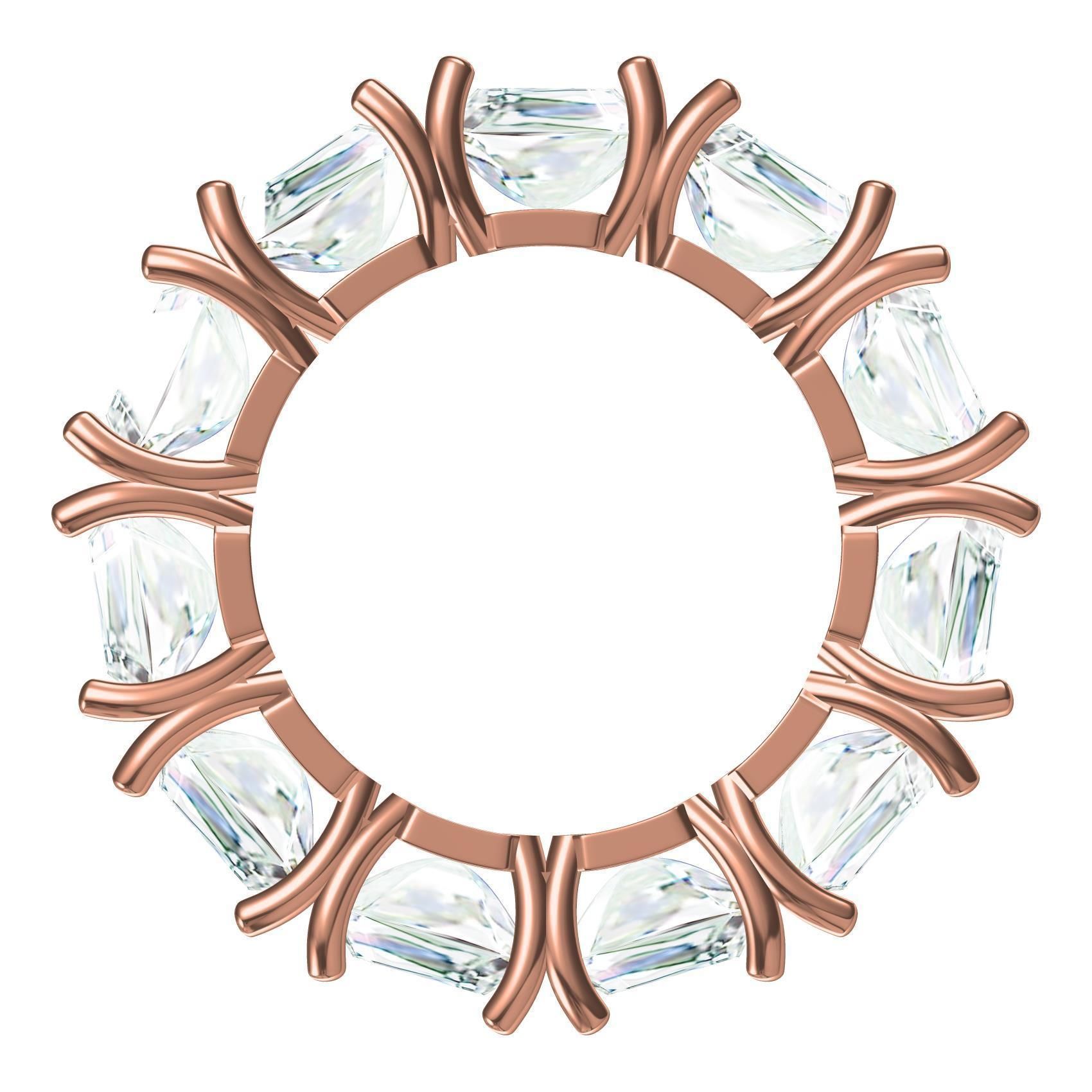 Emerald Gemstone Eternity Band 3D print model_2