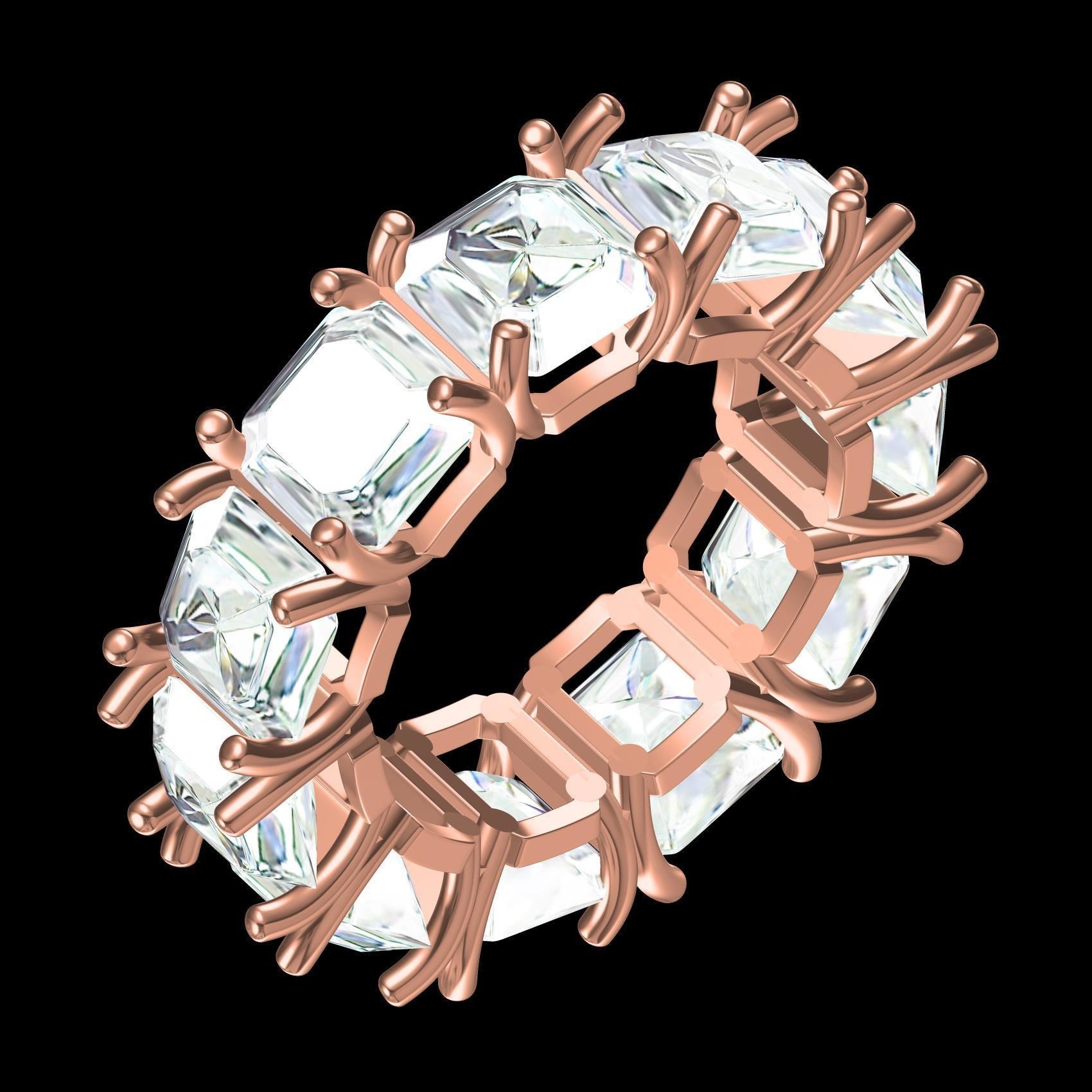 Emerald Gemstone Eternity Band 3D print model_11