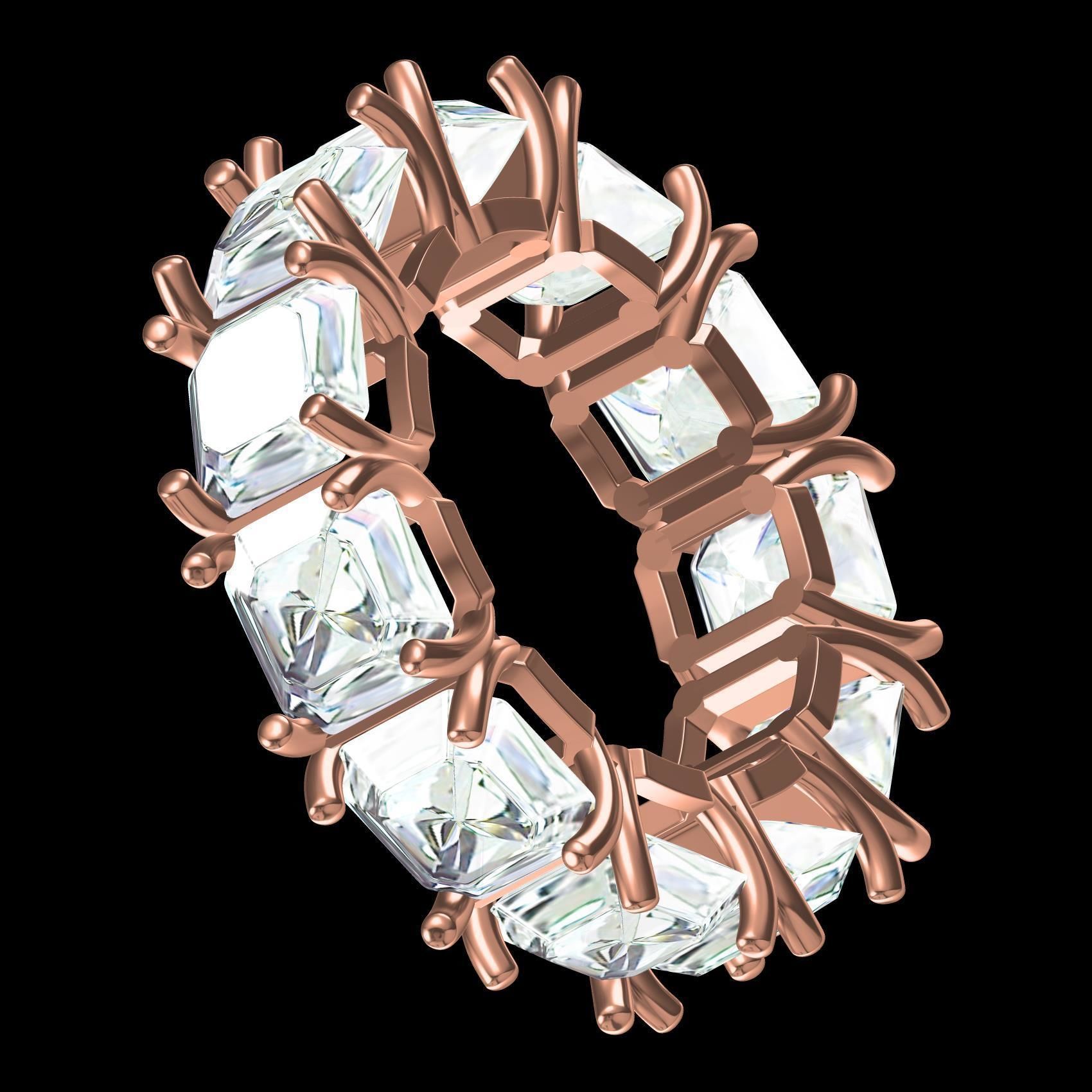 Emerald Gemstone Eternity Band 3D print model_12