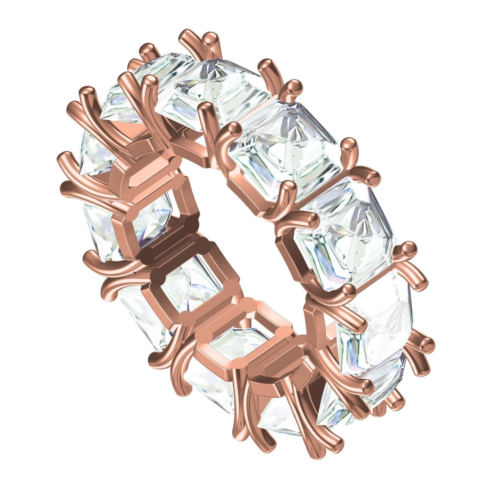 Emerald Gemstone Eternity Band 3D print model_4