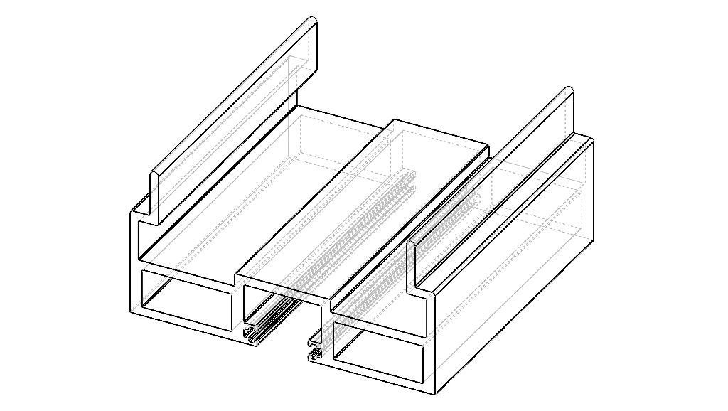 Aluminum Extruded Male Half MOD AL-0116sh Low-poly 3D model_3