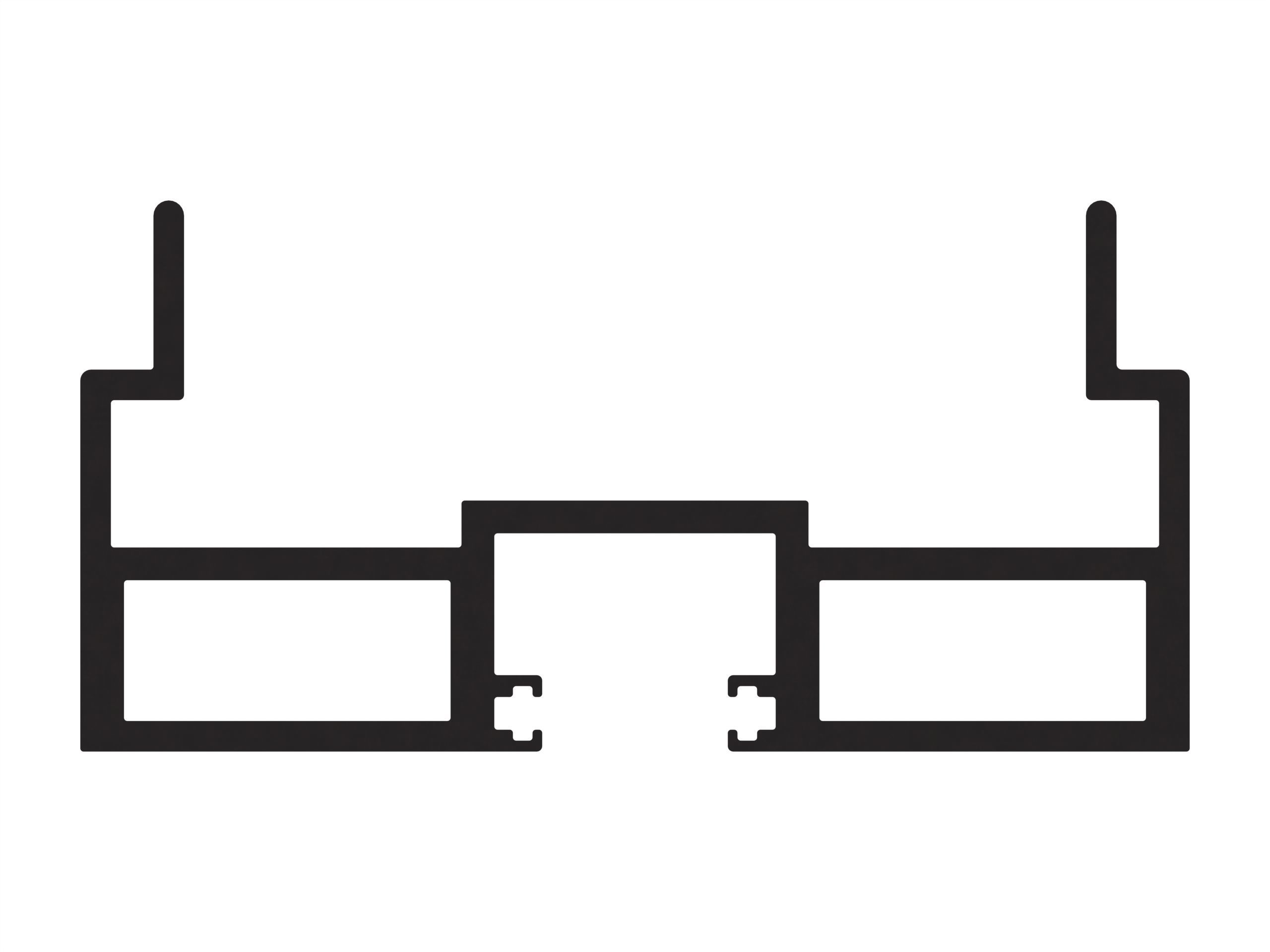 Aluminum Extruded Male Half MOD AL-0116sh Low-poly 3D model_1
