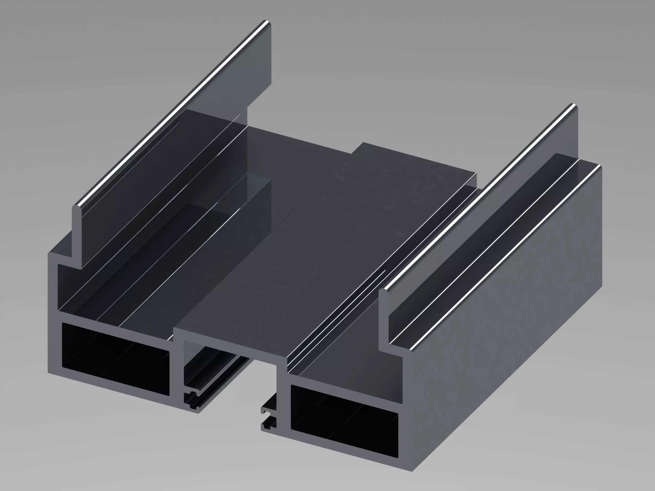 Aluminum Extruded Male Half MOD AL-0116sh Low-poly 3D model_0