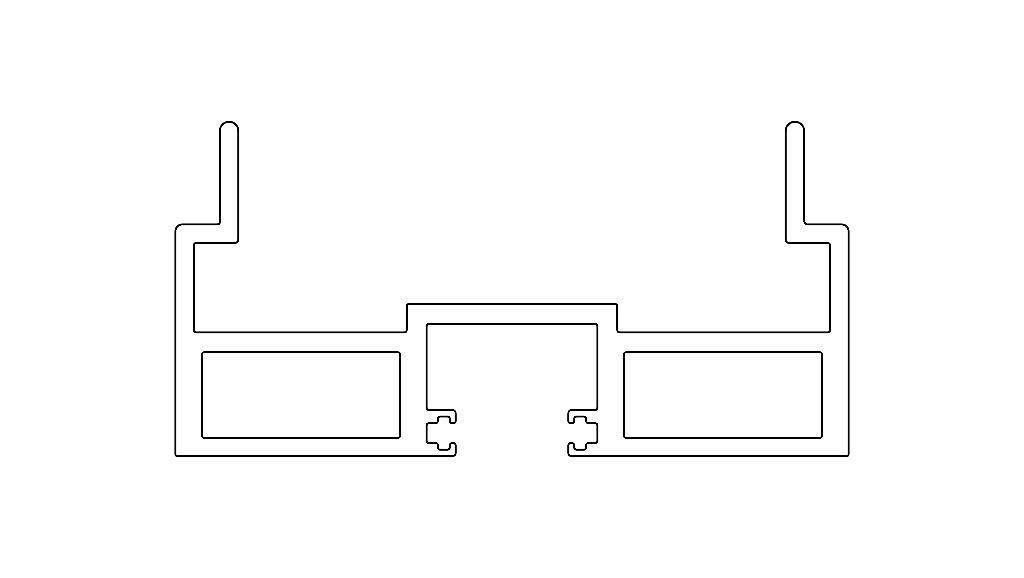 Aluminum Extruded Male Half MOD AL-0116sh Low-poly 3D model_5