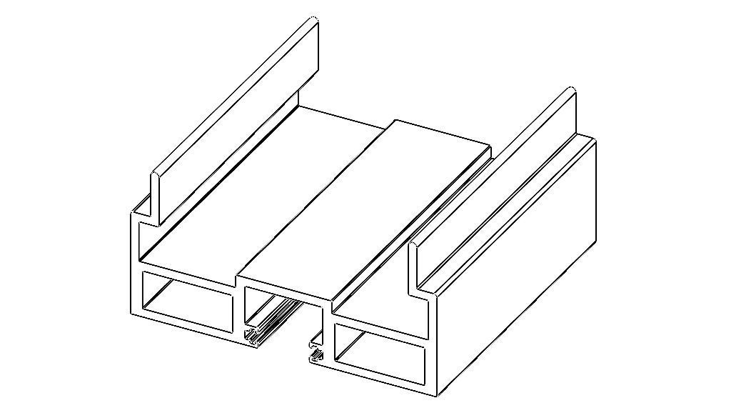 Aluminum Extruded Male Half MOD AL-0116sh Low-poly 3D model_2