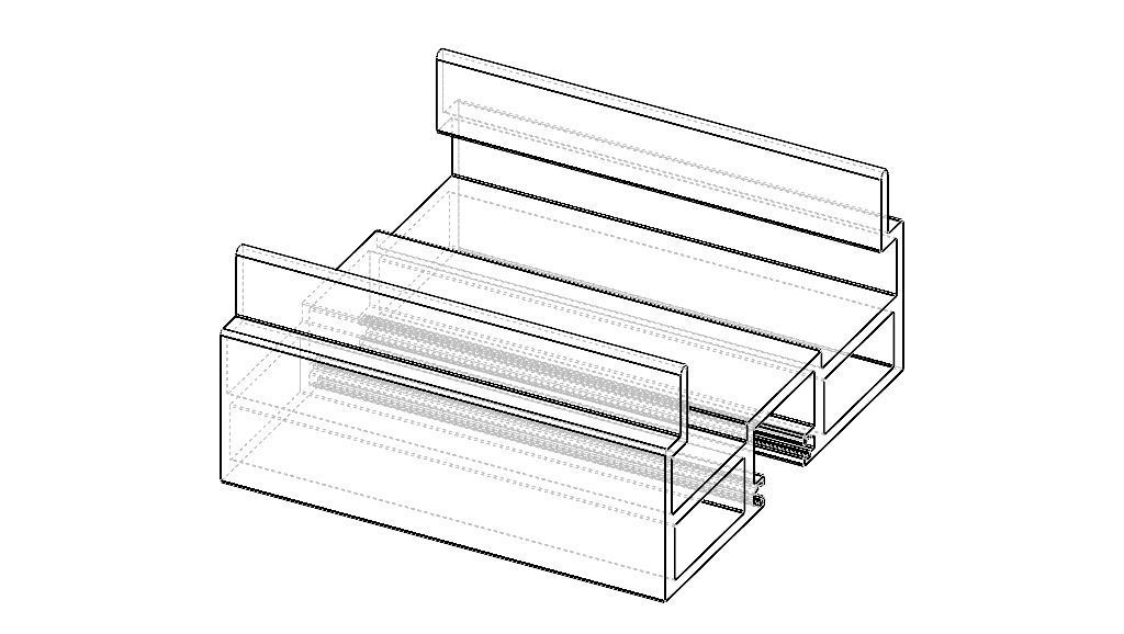 Aluminum Extruded Male Half MOD AL-0116sh Low-poly 3D model_11