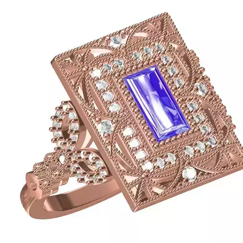 Antique Art Deco Engagement Ring 02