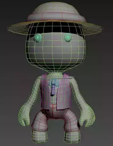 little big planet luffy Free low-poly 3D model