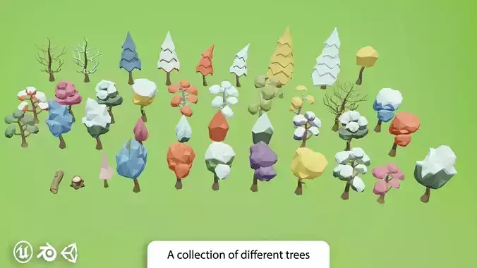 Package of LowPoly trees