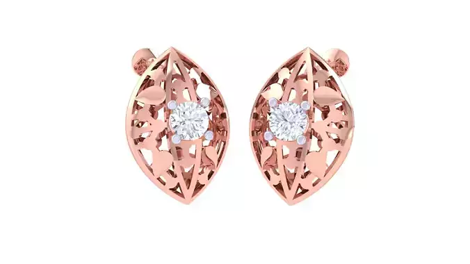 Solitaire Stud Earring 3dm STL OBJ FBX Renders Details