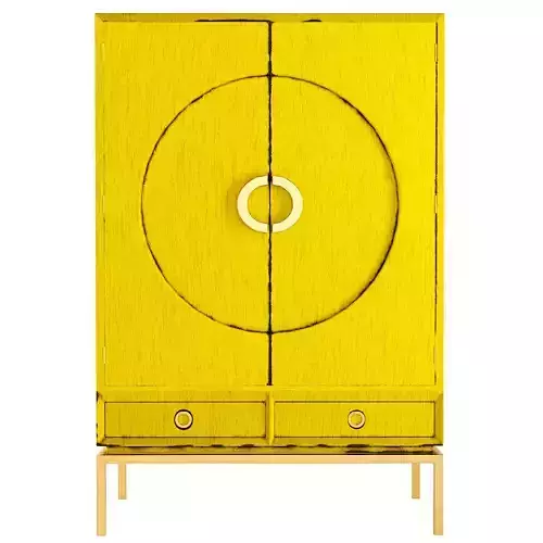 DISK Retro yellow cabinet KARE DESIGN