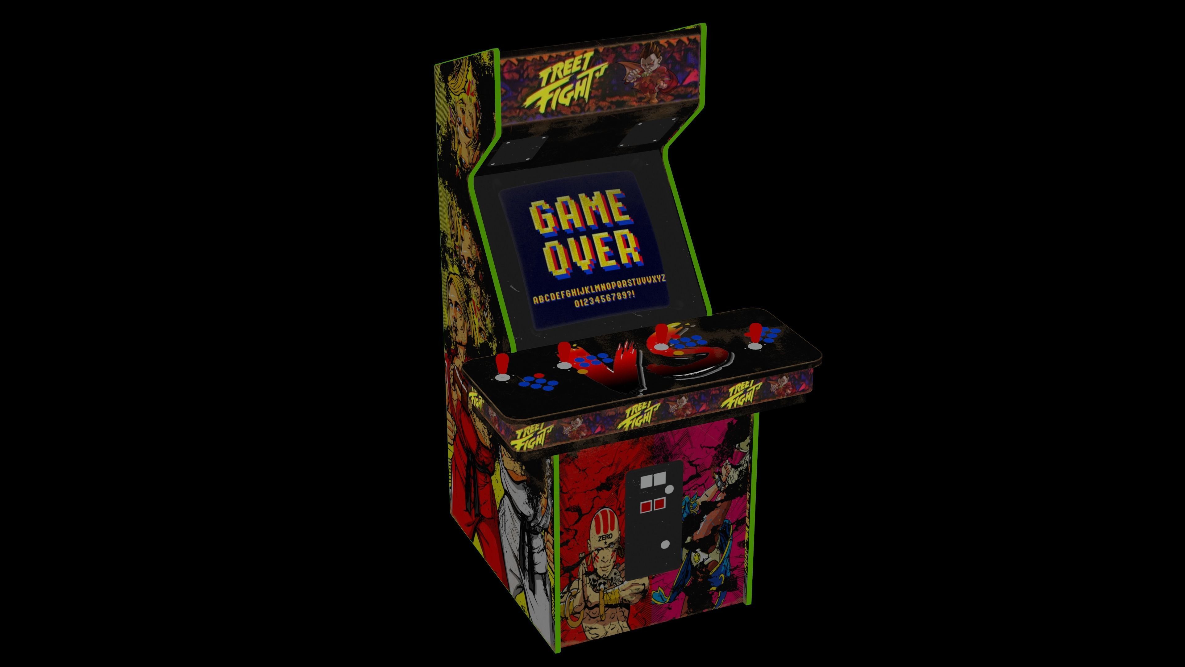 Arcade Game Machine - Game ready props Low-poly 3D model_5