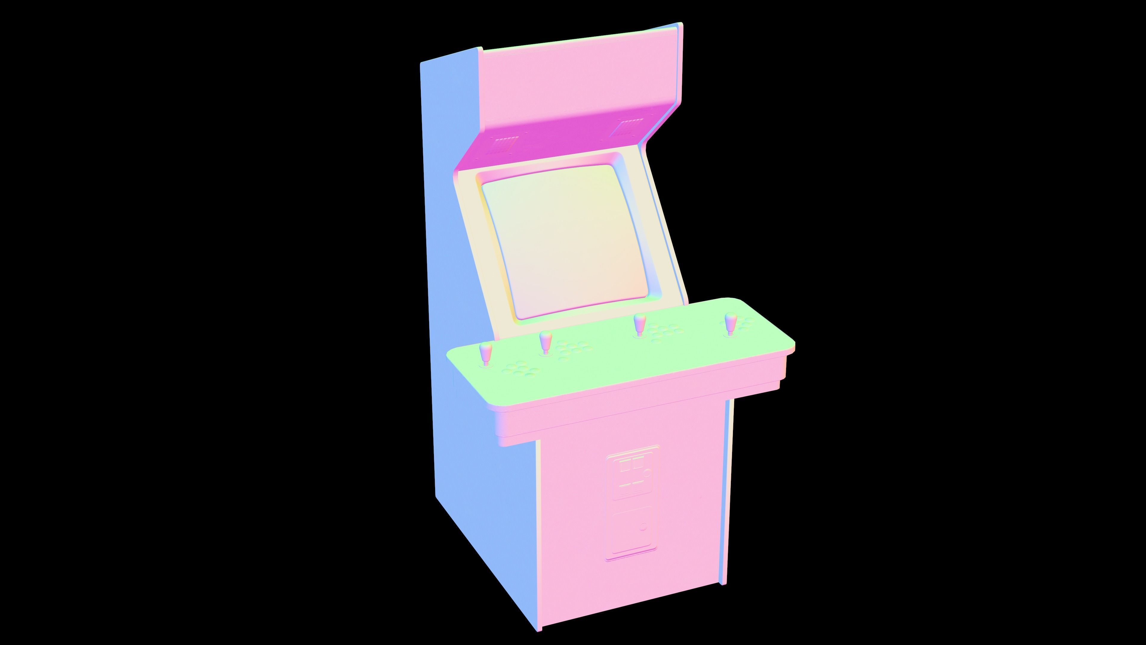 Arcade Game Machine - Game ready props Low-poly 3D model_3