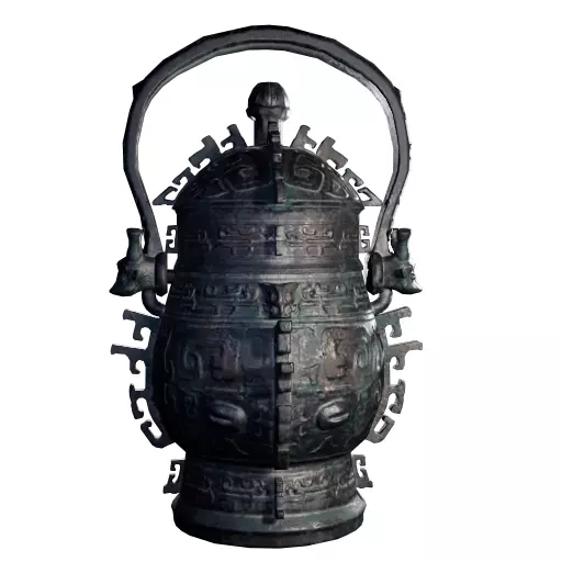 Chinese cultural relics Low-poly 3D model_0