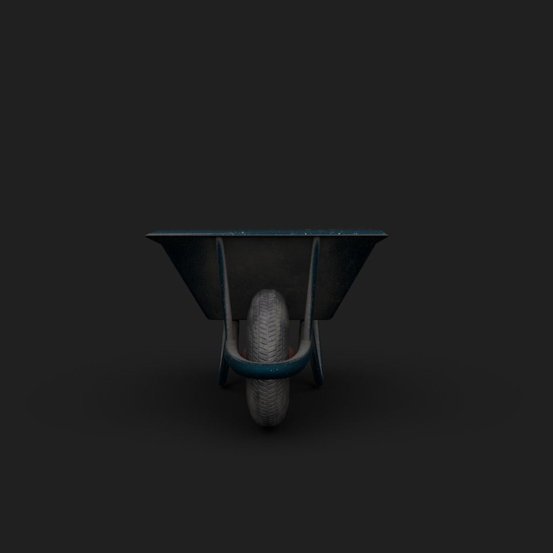 FREE Wheelbarrow Low Poly Model PBR Free low-poly 3D model_3