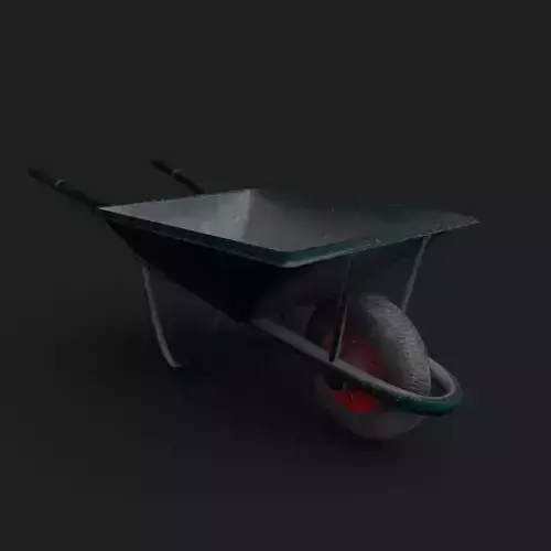 FREE Wheelbarrow Low Poly Model PBR