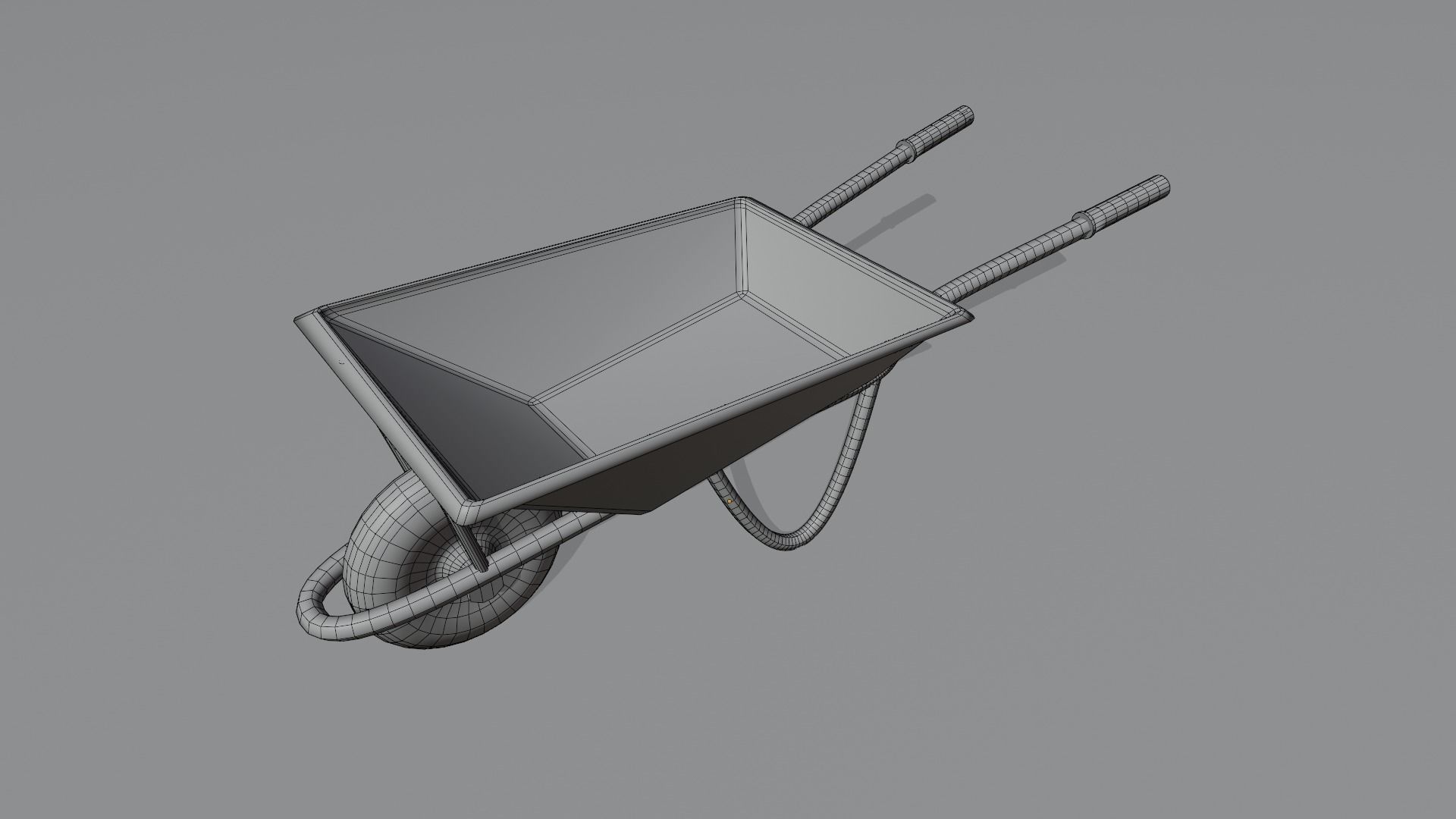 FREE Wheelbarrow Low Poly Model PBR Free low-poly 3D model_6