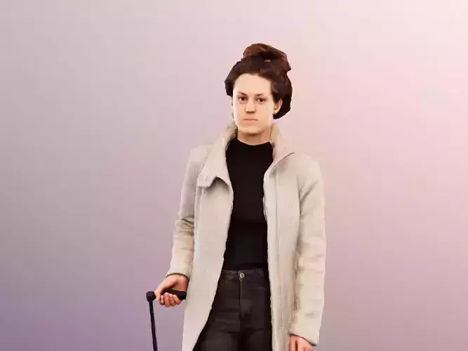 Lizzy 11974 - Walking Casual  Woman With Suitcase