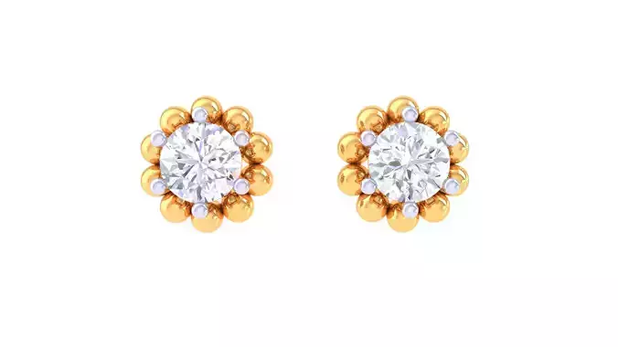 Solitaire Super Light Weight Stud Earring
