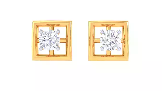 Solitaire Super Light Weight Stud Earring