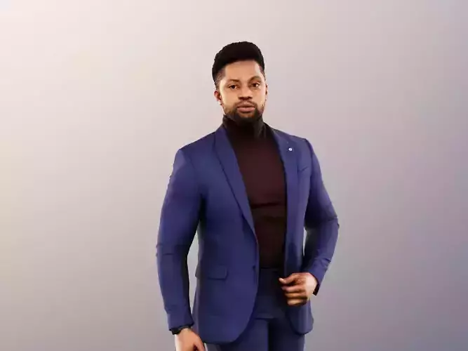 Benoit 11933- Walking Elegant Black Man